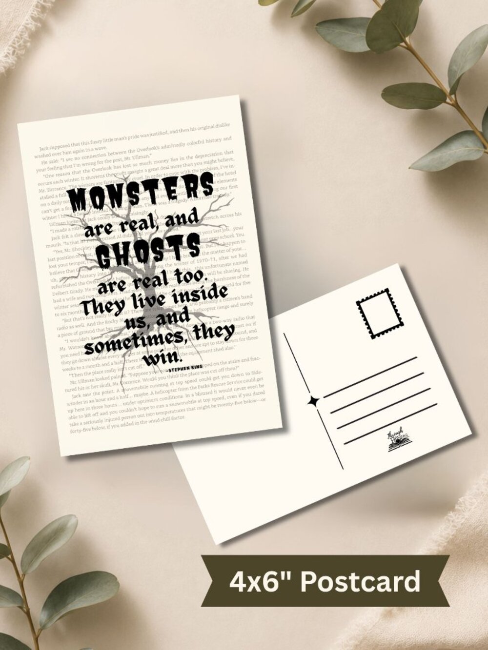 Stephen King Book Page Postcard Mini Art Print
